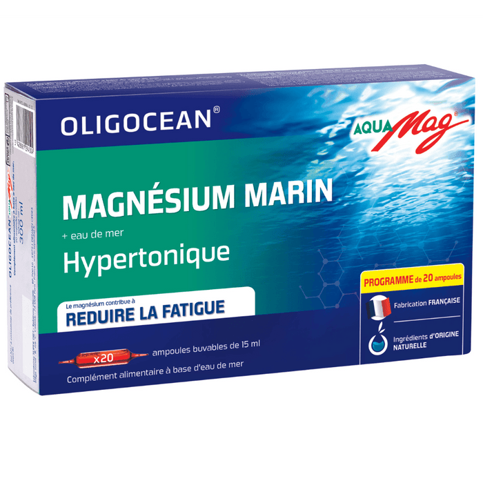 MAGNEZIU MARIN AQUAMAG - OLIGOCEAN, 20 FIOLE X 15ML, 300ML - Biotiful Brands
