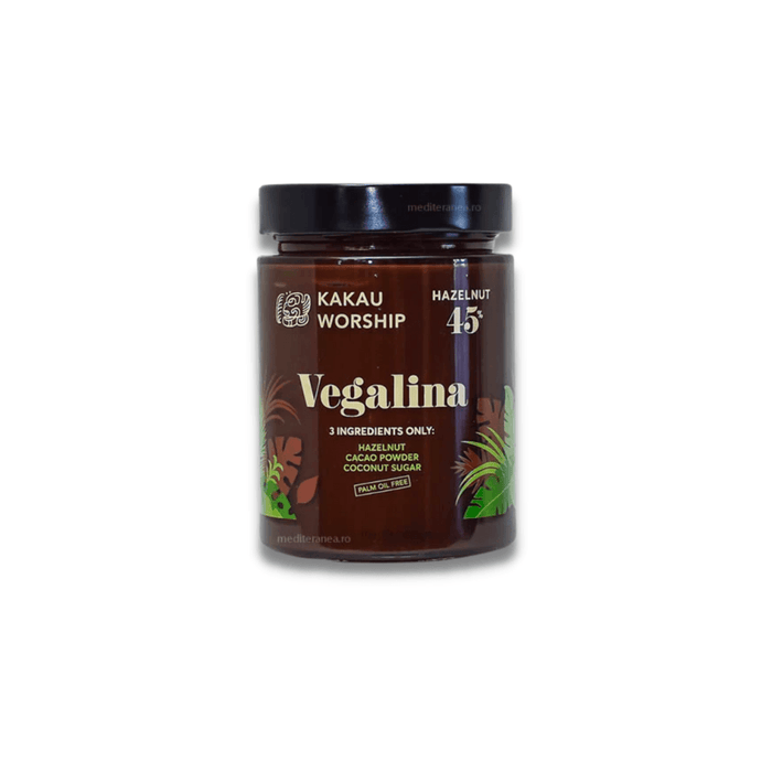 VEGALINA DARK - Crema din alune cu cacao si zahar din cocos BIO