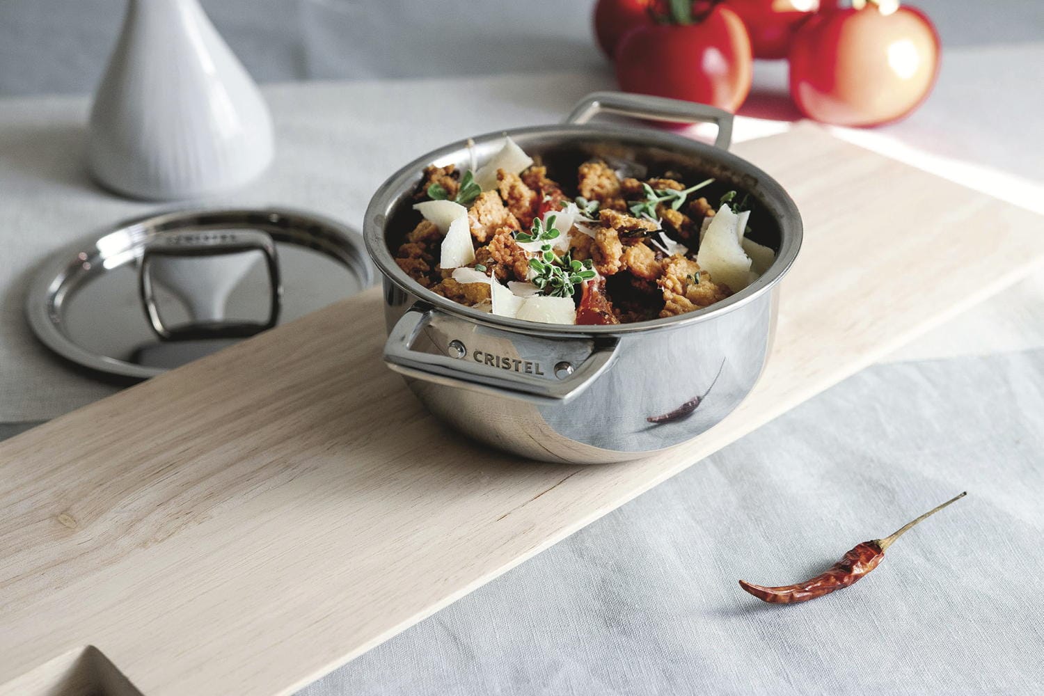 Oala de inox cu capac – Castel Pro cu maner fix - Biotiful Brands