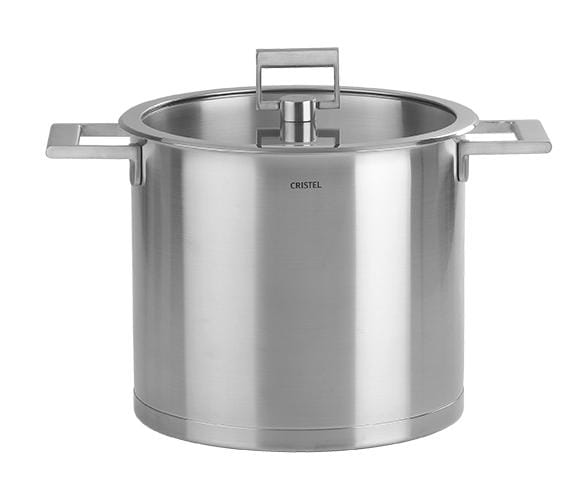 Vas din inox cu capac plat de sticla termorezistenta – Strate cu maner fix - Biotiful Brands